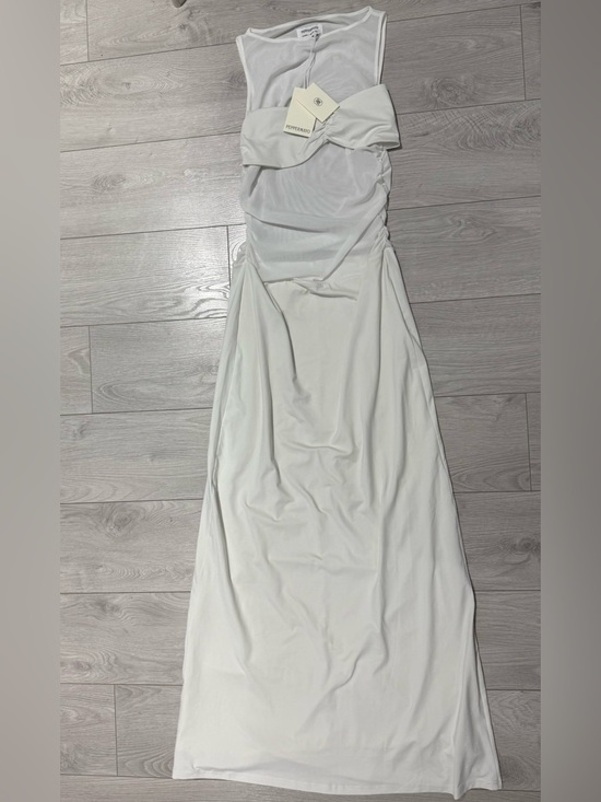 Peppermayo Dresses & Skirts - Peppermayo Ivory Twist-Front Maxi Dress